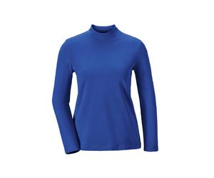 Longpullover GOLDNER "Stehkragenshirt mit Langarm", Damen, Gr. 50, blau (royalblau), Obermaterial: 92% Baumwolle CO. 8% Elasthan EL., Sonstiges, Pullover Longpullover, Ohne (58986537-50) royalblau