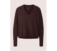 Longpullover MADELEINE "Feinstrickpullover Oversize-Pullover mit V-Ausschnitt", Damen, Gr. 40/42, braun, Obermaterial: 90% Schurwolle WV. 10% Kaschmir WS., Modern, oversize, V-Ausschnitt, Pullover Lon