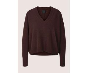 Longpullover MADELEINE "Feinstrickpullover Oversize-Pullover mit V-Ausschnitt", Damen, Gr. 48, braun, Obermaterial: 90% Schurwolle WV. 10% Kaschmir WS., Modern, oversize, V-Ausschnitt, Pullover Longpu