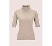 Longpullover MADELEINE "Kaschmirpullover Luxuriöser Strickpullover mit Rollkragen", Damen, Gr. 36/38, beige (dunkelpuder), Obermaterial: 100% Kaschmir WS., Modern, normal, Pullover Longpullover, Kasch