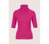 Longpullover MADELEINE "Kaschmirpullover Luxuriöser Strickpullover mit Rollkragen", Damen, Gr. 36/38, pink (magenta), Obermaterial: 100% Kaschmir WS., Modern, normal, Rollkragen, Pullover Longpullover