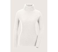 Longpullover MADELEINE "Kaschmirpullover Rollkragenpullover aus Kaschmir", Damen, Gr. 44/46, weiß (perlweiß), Obermaterial: 100% Kaschmir WS., Modern, normal, Pullover Longpullover, Good-Cashmere-Qual