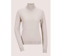 Longpullover MADELEINE "Kaschmirpullover Zeitloser Strickpullover mit geripptem Rollkragen", Damen, Gr. 48, beige (beige, melange), Obermaterial: 100% Kaschmir WS., Modern, Rollkragen, Pullover Longpu