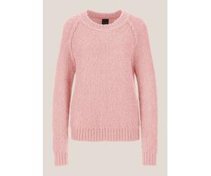 Longpullover MADELEINE "Pullover Flauschiger Rundhals-Pullover", Damen, Gr. 40/42, rosa (blassrosa), Obermaterial: 45% Polyacryl PAN. 35% Polyamid PA. 20% Wolle WO., Modern, normal, Pullover Longpullo