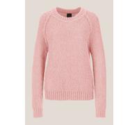 Longpullover MADELEINE "Pullover Flauschiger Rundhals-Pullover", Damen, Gr. 40, rosa (blassrosa), Obermaterial: 45% Polyacryl PAN. 35% Polyamid PA. 20% Wolle WO., Pullover Longpullover (35441330-40) b