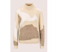 Longpullover MADELEINE "Pullover Gebrushter Kaschmirpullover", Damen, Gr. 4/42, beige (beige, multicolor), Modern, regular fit, Pullover Longpullover (37599152-40) beige, multicolor