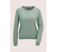 Longpullover MADELEINE "Pullover Pullover", Damen, Gr. 44, grün (hellsalbeigrün), Obermaterial: 100% Baumwolle CO., Pullover Longpullover (42543949-44) hellsalbeigrün