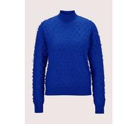 Longpullover MADELEINE "Pullover Strickpullover in Fransenoptik", Damen, Gr. 48, blau (royalblau), Modern, slim fit, Pullover Longpullover (34836167-48) royalblau