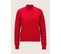 Longpullover MADELEINE "Pullover Strickpullover in Fransenoptik", Damen, Gr. 48, rot, Modern, slim fit, Pullover Longpullover (83905552-48) rot