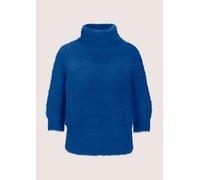 Longpullover MADELEINE "Pullover Weicher Strick mit Ballonärmeln", Damen, Gr. 36, blau (royalblau), Obermaterial: 79% Polyamid PA. 11% Viskose CV. 8% Schurwolle WV. 2% Kaschmir WS., Pullover Longpullo