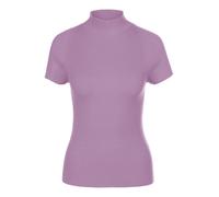 Longpullover MADELEINE "Strickoberteil Kurzarm-Pullover aus Strick", Damen, Gr. 40/42, grau (steingrau, melange), Obermaterial: 70% Viskose CV. 30% Polyamid PA., Modern, normal, Pullover Longpullover,