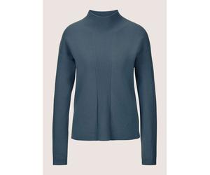 Longpullover MADELEINE "Strickpullover Kaschmir-Pullover mit Pointelle-Muster", Damen, Gr. 48, blau (stahlblau), Obermaterial: 90% Schurwolle WV. 10% Kaschmir WS., Modern, normal, Pullover Longpullove