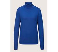 Longpullover MADELEINE "Strickpullover Schmaler Feinstrickpullover", Damen, Gr. 40/42, blau (royalblau), Obermaterial: 70% Viskose CV. 30% Polyamid PA., Modern, normal, Rollkragen, Pullover Longpullov