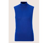 Longpullover MADELEINE "Strickpullover Viskosepullover ohne Ärmel", Damen, Gr. 36/38, blau (royalblau), Obermaterial: 70% Viskose CV. 30% Polyamid PA., Modern, normal, Pullover Longpullover, Ärmellose