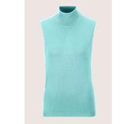 Longpullover MADELEINE "Strickpullover Viskosepullover ohne Ärmel", Damen, Gr. 36/38, grün (mint), Obermaterial: 70% Viskose CV. 30% Polyamid PA., Modern, normal, Pullover Longpullover, Ärmelloser Rol