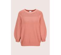 Longpullover MADELEINE "Strickpullover Zeitloser Baumwollpullover mit Perlfang-Muster", Damen, Gr. 34, rosa (blassrosa), Obermaterial: 100% Baumwolle CO., Pullover Longpullover (16153267-34) blassrosa