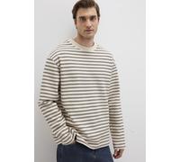 Longpullover MAVI "STRIPE SWEATSHIRT", Herren, Gr. M, chocolate torte, Stoff, 100% Baumwolle, normal normal, Rundhals, Pullover, Premium Crew Neck mit Streifen (76975931-M) chocolate torte