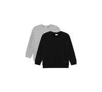 Longpullover MINYMO "Sweater MISweatshirt", Mädchen, Gr. 122, grau (anthrazit), Obermaterial: 60% Baumwolle CO. 40% Polyester PES., Pullover Longpullover (19912342-122) anthrazit