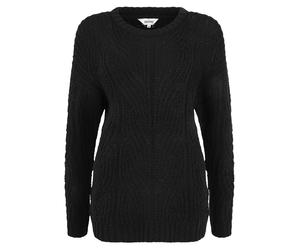 Longpullover OXMO "Pullover OXChiara", Damen, Gr. S, schwarz, Obermaterial: 70% Polyester Pol. recyc.. 20% Polyamid PA. 10% Wolle WO., Pullover Longpullover (54544312-S) schwarz