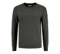 Longpullover OXMO "Pullover OXDotta", Damen, Gr. M, grau (schwarz shadow), Obermaterial: 50% Viskose CV. 27% Nylon NY. 23% Polyester PES., Pullover Longpullover (59359258-M) schwarz shadow