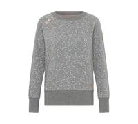 Longpullover OXMO "Sweater OXBea", Damen, Gr. XS, grau (medium grau melange), Obermaterial: 55% Polyester PES. 45% Baumwolle CO., Pullover Longpullover (16525858-XS) medium grau melange