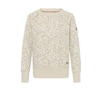 Longpullover OXMO "Sweater OXBEA SWEATSHIRT", Damen, Gr. XL, beige (oyster), Obermaterial: 55% Polyester PES. 45% Baumwolle CO., Pullover Longpullover (31511415-XL) oyster