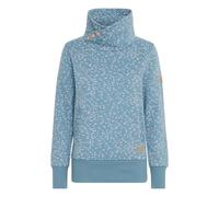 Longpullover OXMO "Sweater OXBeatanette", Damen, Gr. S, blau (blaustone), Obermaterial: 55% Polyester PES. 45% Baumwolle CO., Pullover Longpullover (96396465-S) blaustone
