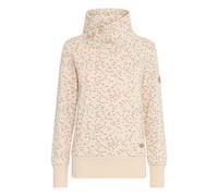 Longpullover OXMO "Sweater OXBEATANETTE", Damen, Gr. XS, beige (oyster), Obermaterial: 55% Polyester PES. 45% Baumwolle CO., Pullover Longpullover (26022615-XS) oyster