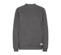Longpullover OXMO "Sweater OXKaren", Damen, Gr. S, grau (dunkelgrau melange), Obermaterial: 80% Polyester PES. 20% Baumwolle CO., Pullover Longpullover (46710508-S) dunkelgrau melange