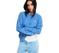 Longpullover ROXY "Eastside Midweight", Damen, Gr. XS, blau (dutch blau), Obermaterial: 60% Baumwolle, 40% Polyester., Pullover Longpullover (87812803-XS) dutch blau