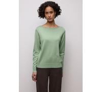 Longpullover STREET ONE, Damen, Gr. 46, pale mint grün, Stoff, 86% Viskose, 14% Polyester, unifarben, comfort fit normal, U-Boot-Ausschnitt, Bündchen, Pullover Longpullover, mit Strick-Detail (8932693