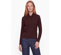Longpullover STREET ONE STUDIO, Damen, Gr. 36, braun (russet rot), Stoff, 52% Viskose, 28% Polyester, 20% Polyamid, unifarben, normal normal, Rundhals, abgesteppt, Pullover Longpullover, in Unifarbe (