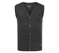 Pullunder BLEND "Pullunder BHLennardo", Herren, Gr. L, schwarz (charcoal), Feinstrick, Obermaterial: 50% Baumwolle CO. 50% Polyacryl PAN., unifarben, elegant, normal, V-Ausschnitt, ohne Ärmel, Pullove