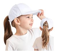 Longra 2-8 Jahre Mädchen Jungen Pferdeschwanz Kappe Baseball Cap Unisex Einstellbare Baseballkappe Visor Basecap Hut Sonnenblende Hut Schirmmütze Sommermütze Sommerhut Tennis Kappe (White, One Size)