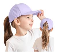 Longra 2-8 Jahre Mädchen Jungen Pferdeschwanz Kappe Baseball Cap Unisex Einstellbare Baseballkappe Visor Basecap Hut Sonnenblende Hut Schirmmütze Sommermütze Sommerhut Tennis Kappe (Purple, One Size)