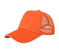 Longra Unisex Jungen Mädchen Mütze Baseball Cap Baseballkappe Draußen Verstellbarer Sonnenhut für Mädchen Jungen Sonnenhut Atmungsaktiv Kappe Basecap Mütze Sporthut Mesh Kids Cap (Orange, One Size)