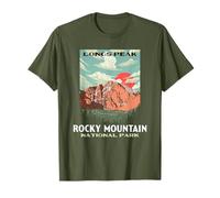 Longs Peak Rocky Mountain National Park Colorado Vintage T-Shirt