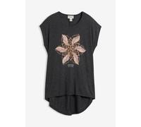 T-Shirt BONPRIX, Damen, Gr. 36/38 (S), schwarz, Obermaterial: 50% Polyester, 50% Viskose, A-Linie, Shirts T-Shirt, A-Linie, Kurzarm, aus Viskose und Polyester, mit Rundhalsausschnitt (64452754-36) sch