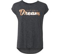 Longshirt BONPRIX "Longshirt aus Viskose-Mix", Damen, Gr. 40/42 (M), schwarz (schwarz meliert bedruckt), Obermaterial: 50% Polyester, 50% Viskose, oversize, Shirts Longshirt, Longshirt aus Viskose-Mix