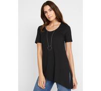 Asymetrisches Longshirt aus Baumwoll-Viskose-Mischung 48/50 (XL)