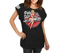 Longshirt Damen weit geschnitten Rockn Roll Motiv only Cash illegal Repair Auto Größe XS - 5XL