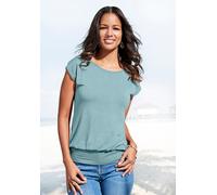 Longshirt LASCANA Gr. 48/50, grün (mint) Damen Shirts (41834061-48) mint