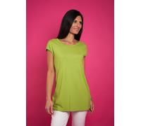 Longshirt SEIDEL MODEN, Damen, Gr. 54, grün (hellgrün), Jersey, Obermaterial: 95% Viskose, 5% Elasthan, unifarben, normal Po-bedeckend, Rundhals, angeschnitten abgesteppte Kante, Shirts Longshirt, MAD