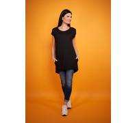 Longshirt SEIDEL MODEN, Damen, Gr. 54, schwarz (schwarz, exklusiv bei otto), Jersey, Obermaterial: 95% Viskose, 5% Elasthan, unifarben, normal hüftbedeckend, Rundhals, angeschnitten eingefasste Kante,