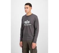 Alpha Industries Basic Big Logo Longsleeve Langarmshirt Größe XL Grau