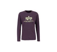 Longsleeve ALPHA INDUSTRIES "Basic Longsleeve BL", Herren, Gr. M, lila (plum), Obermaterial: 100% Baumwolle, Shirts (42704456-M) plum