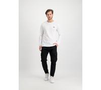 Alpha Industries Herren Basic LS Small Logo Longsleeve T-Shirt, White, M