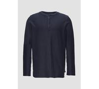 Longsleeve aus Strukturware mit Garment Dye M blau 2149319.5883.M