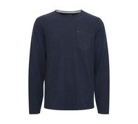 Longsleeve BLEND "Longsleeve BHTee", Herren, Gr. M, blau (marineblaus), Obermaterial: 60% Baumwolle CO. 40% Polyester PES., regular fit normal, Rundhals, Shirts (18932026-M) marineblaus