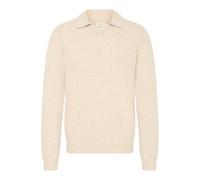 Longsleeve BLEND "Strickpullover BHBRANKO", Herren, Gr. S, beige (crockery melange), Obermaterial: 60% Wolle mw. 40% Nylon NY., Shirts (75121725-S) crockery melange